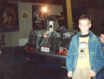 Me and a DeLorean time machine, 1990 Me and a DeLorean time machine